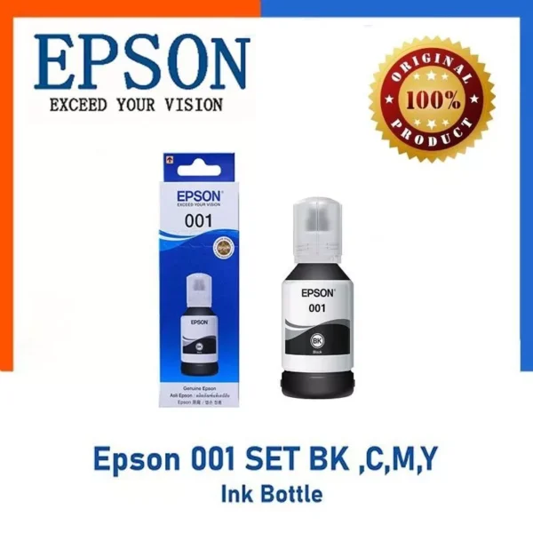 EPSON BLACK INK BOTTLE CARTRIDGE 001 (Y100)